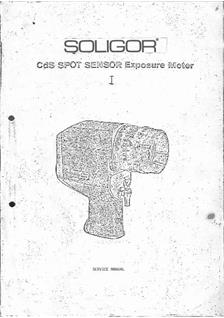 Soligor Sensor Spot manual. Camera Instructions.